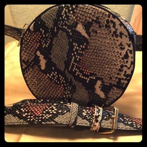 Faux Snake Skin fanny pack/Earth tones